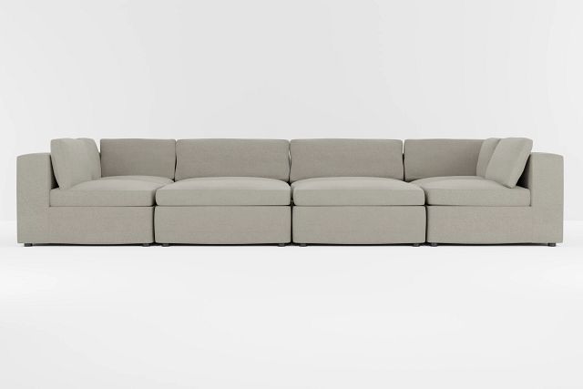 Destin Elite Gray Fabric 8-piece Pit Sectional