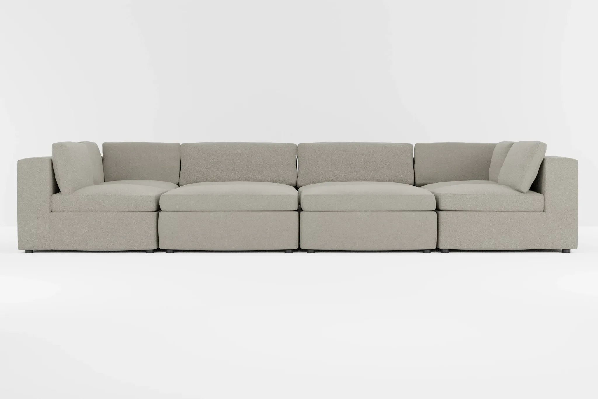 Destin Elite Gray Fabric 8-piece Pit Sectional