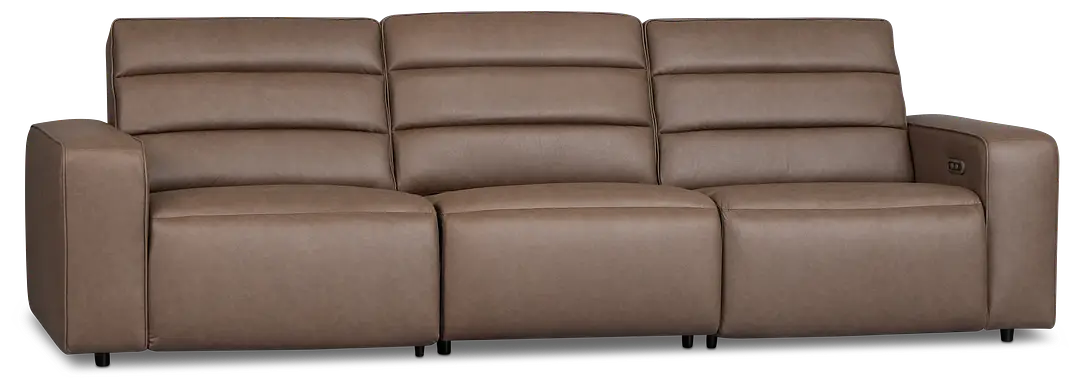 Sawyer Dark Brown Micro 3-piece Modular Power Sofa Sawyer Dark Brown Micro 3-piece Modular Power Sofa