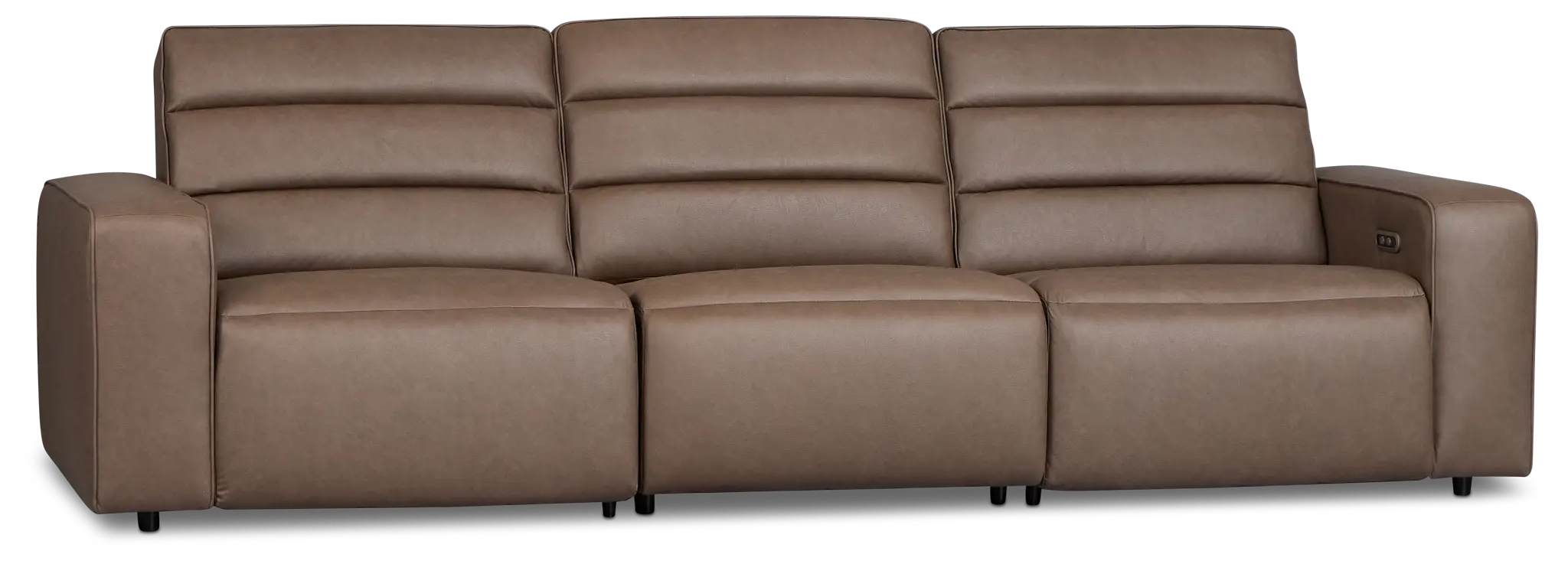 Sawyer Dark Brown Micro 3-piece Modular Power Sofa Sawyer Dark Brown Micro 3-piece Modular Power Sofa