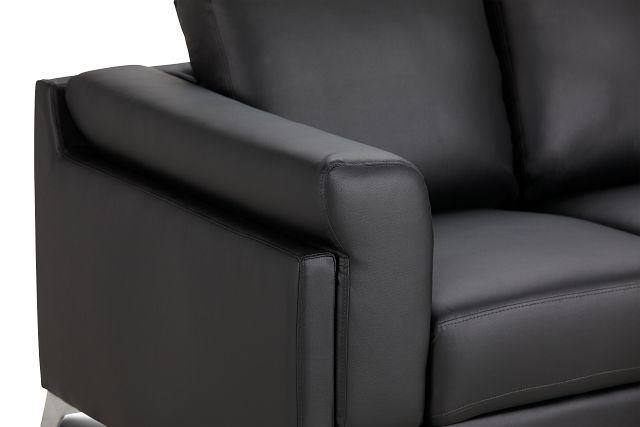 Gianna Black Micro Loveseat