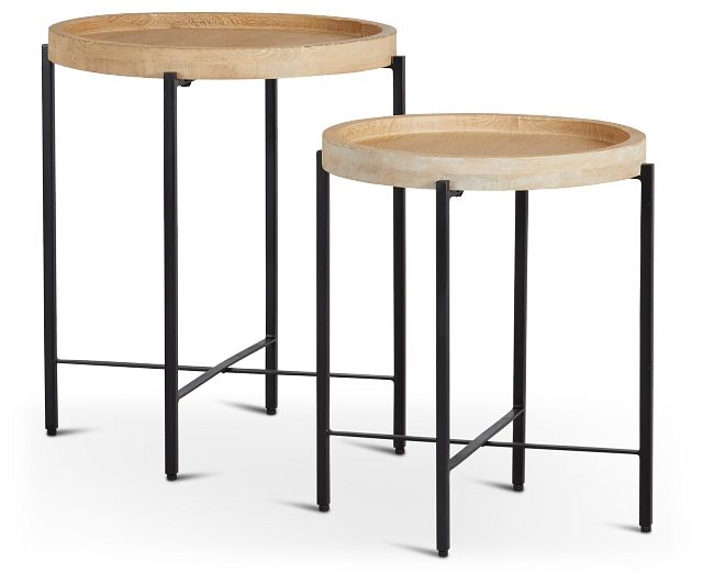 Farida Wood Set Of 2 Accent Table (1)