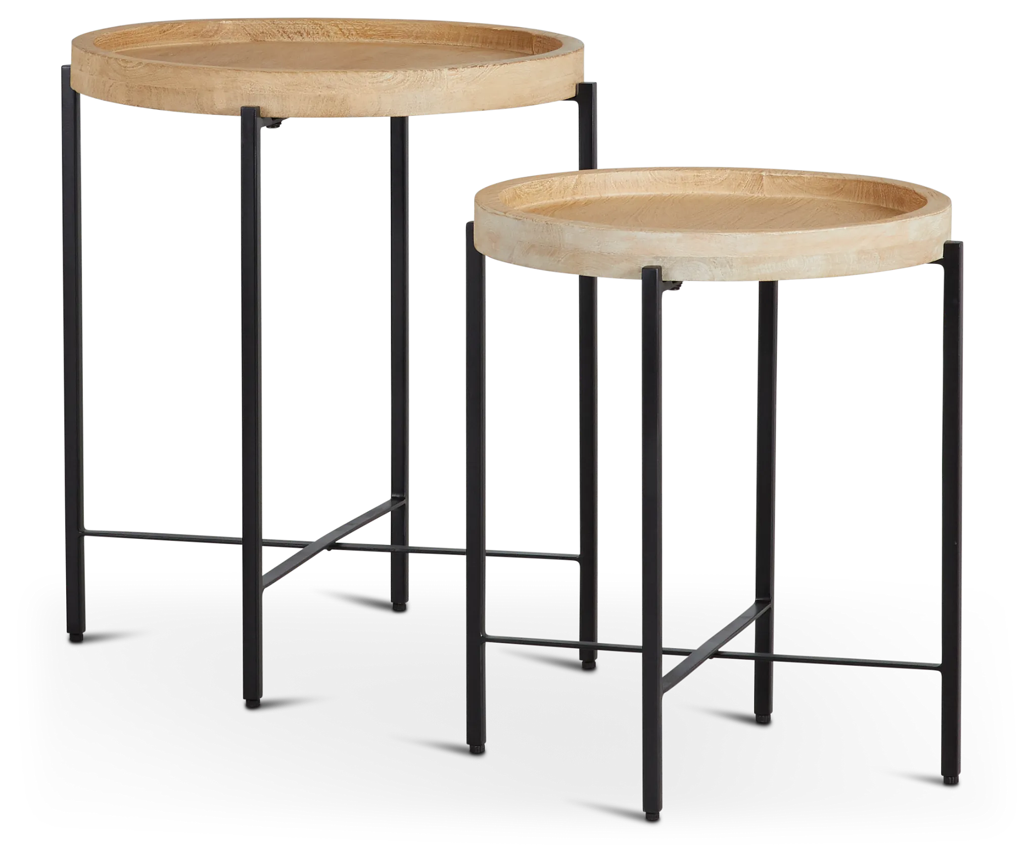 Farida Wood Set Of 2 Accent Table