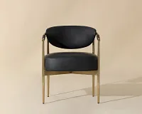 Karli Black Upholstered Arm Chair