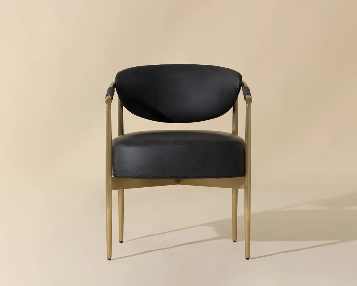 Karli Black Upholstered Arm Chair
