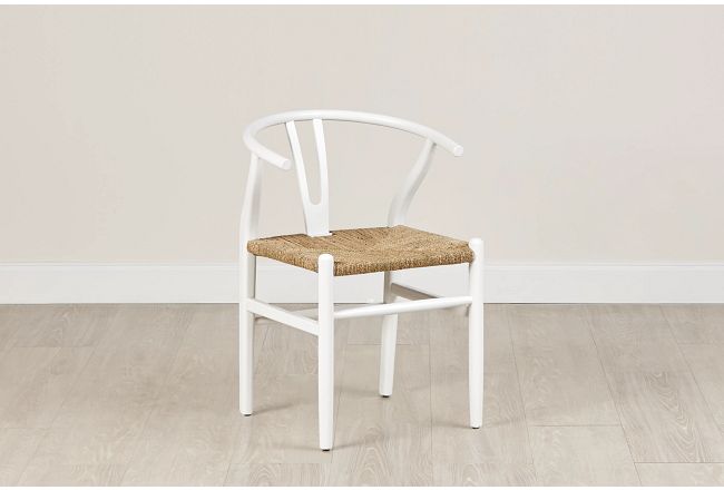 Moya White Wood Side Chair