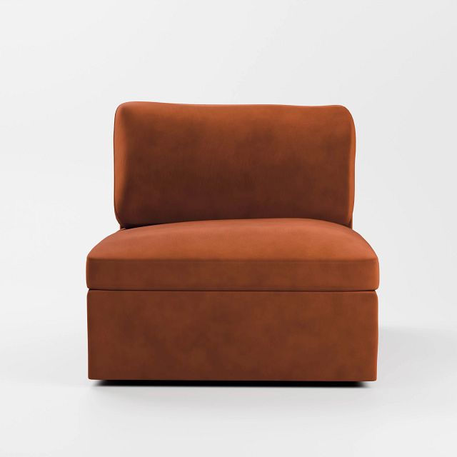 Destin Joya Orange Velvet Swivel Chair