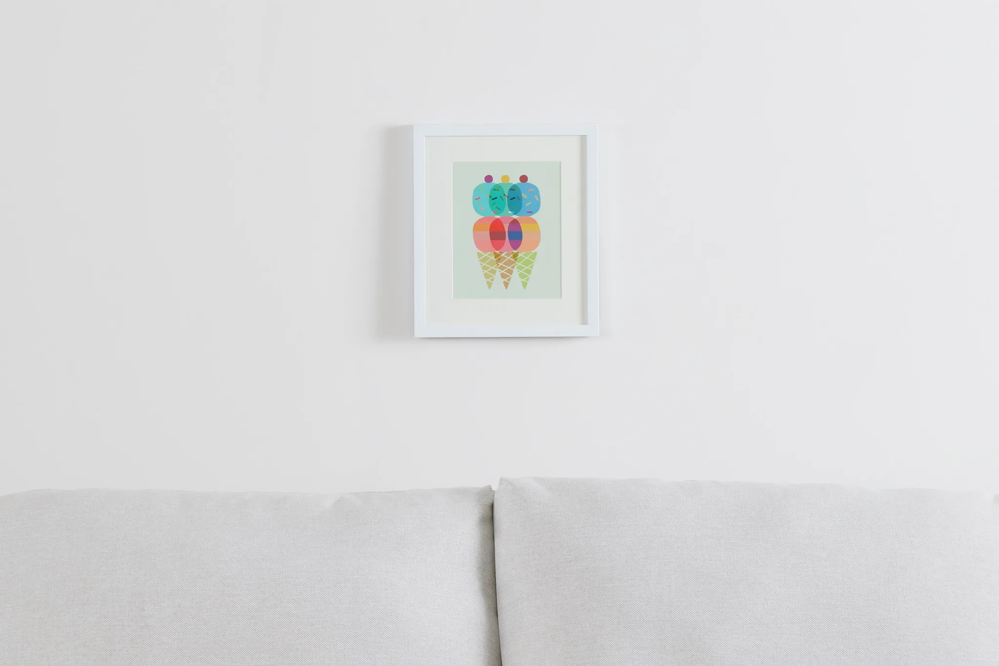 Cones Multicolored Framed Wall Art