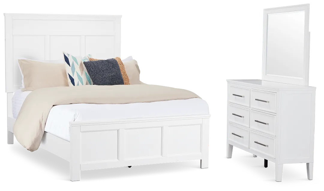 Seabrook White Small Panel Bedroom