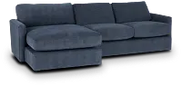 Noah Blue Fabric Left Chaise Sectional