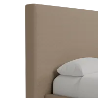 Grayton Merino Brown 54" Upholstered Platform Bed