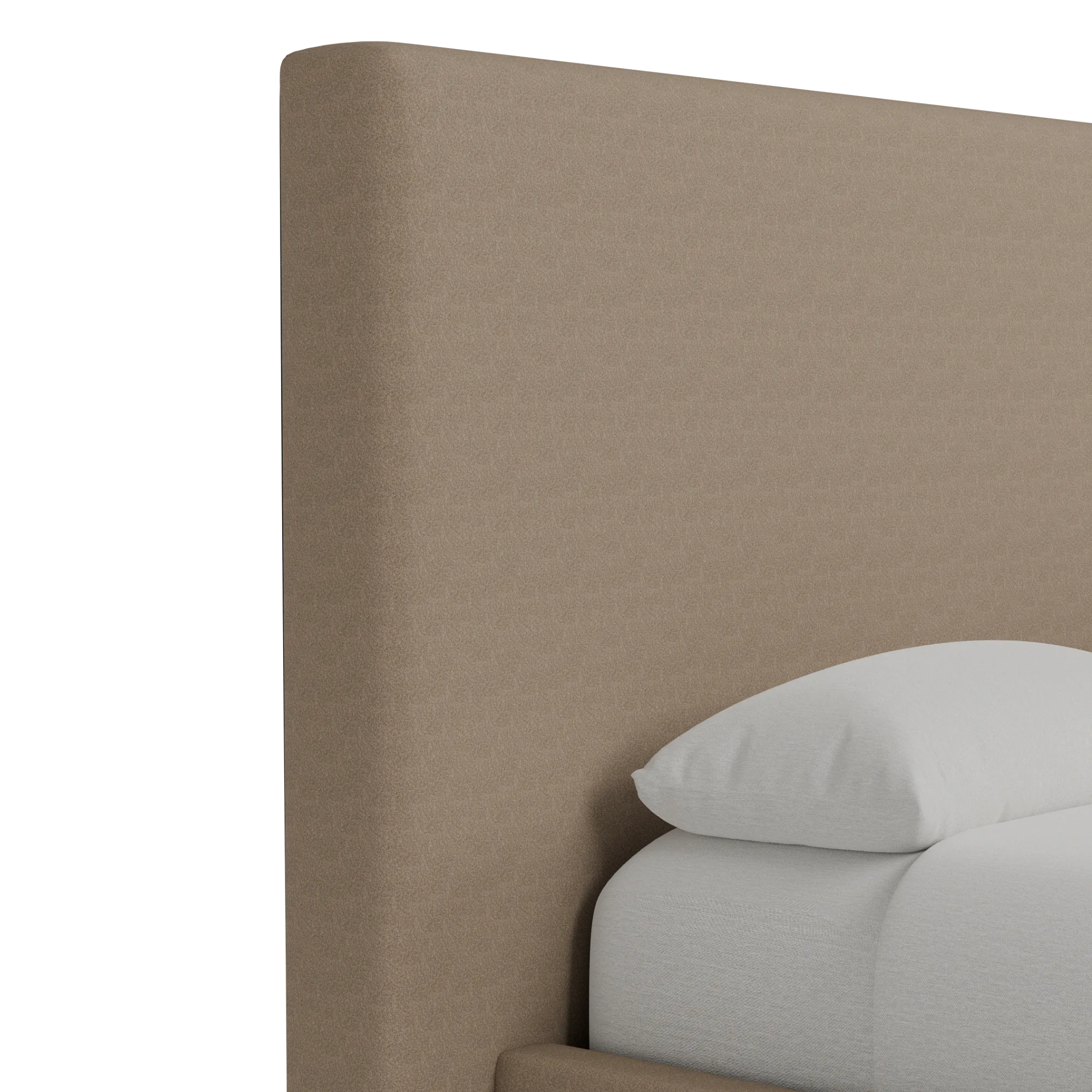 Grayton Merino Brown 54" Upholstered Platform Bed