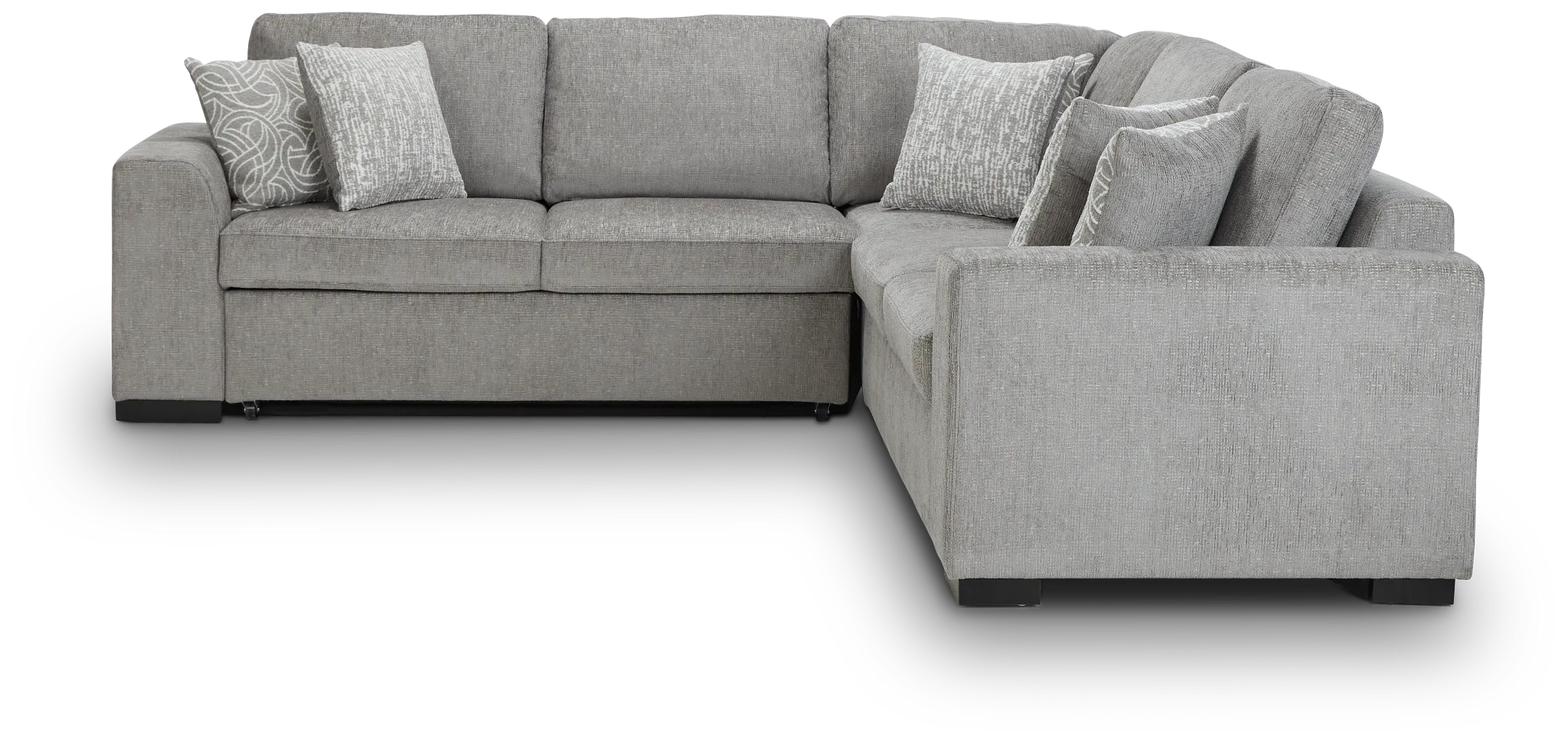 Blakely Gray Fabric Medium 2-arm Left Facing Sleeper Sectional