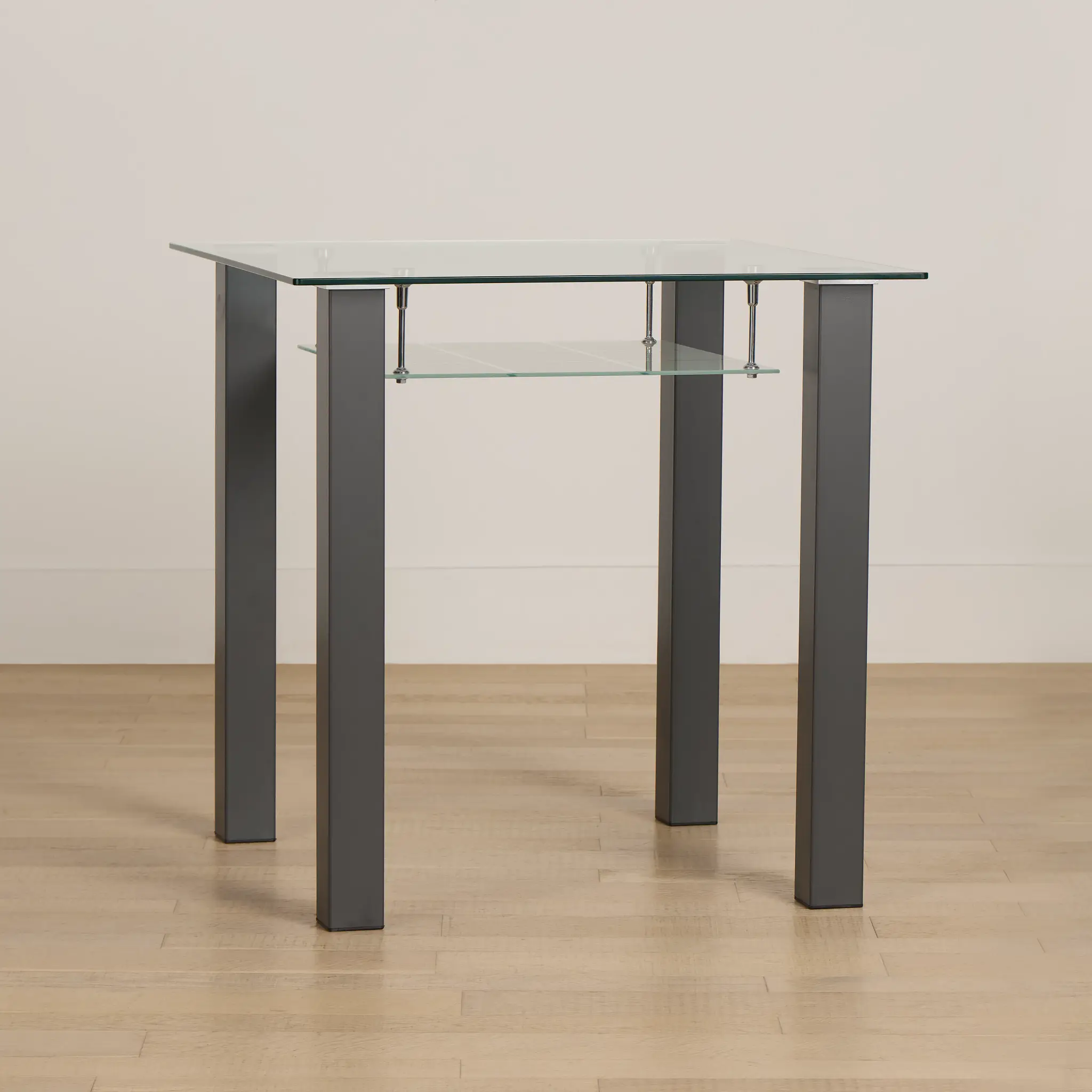 Vienna Dark Gray Glass Square High Dining Table Vienna Dark Gray Glass Square High Dining Table