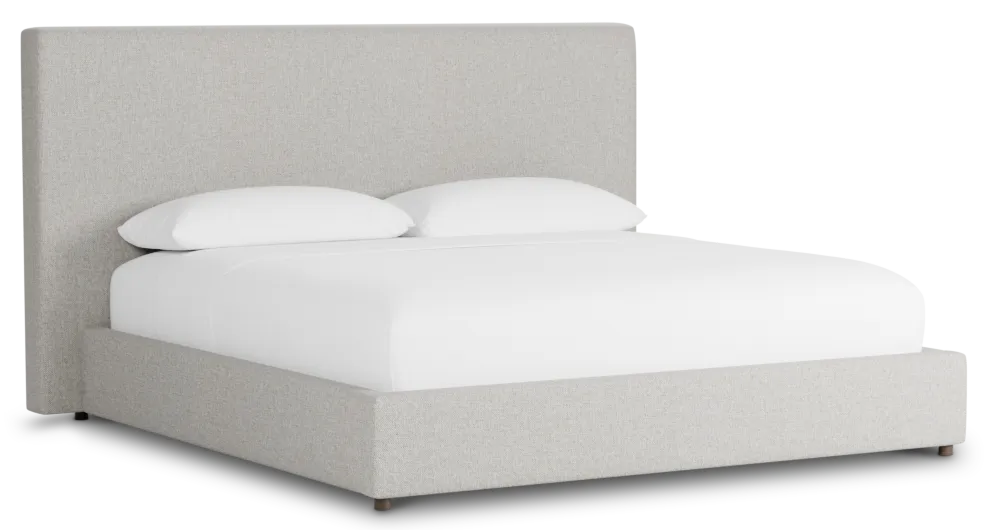 Gayton Elavation Khaki 54" Upholstered Platform Bed