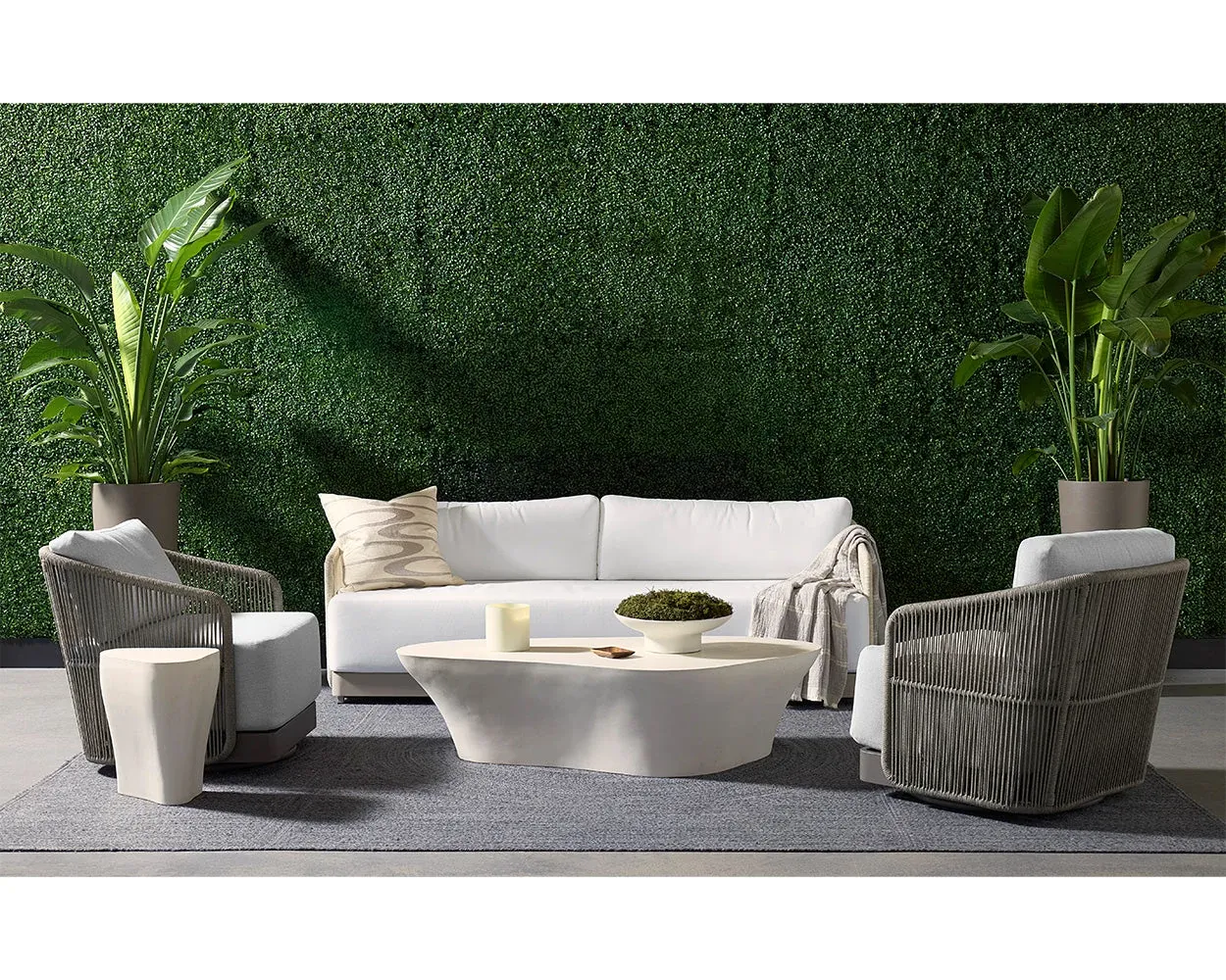 Ashe Gray Swivel Chair With Light Gray Cushions