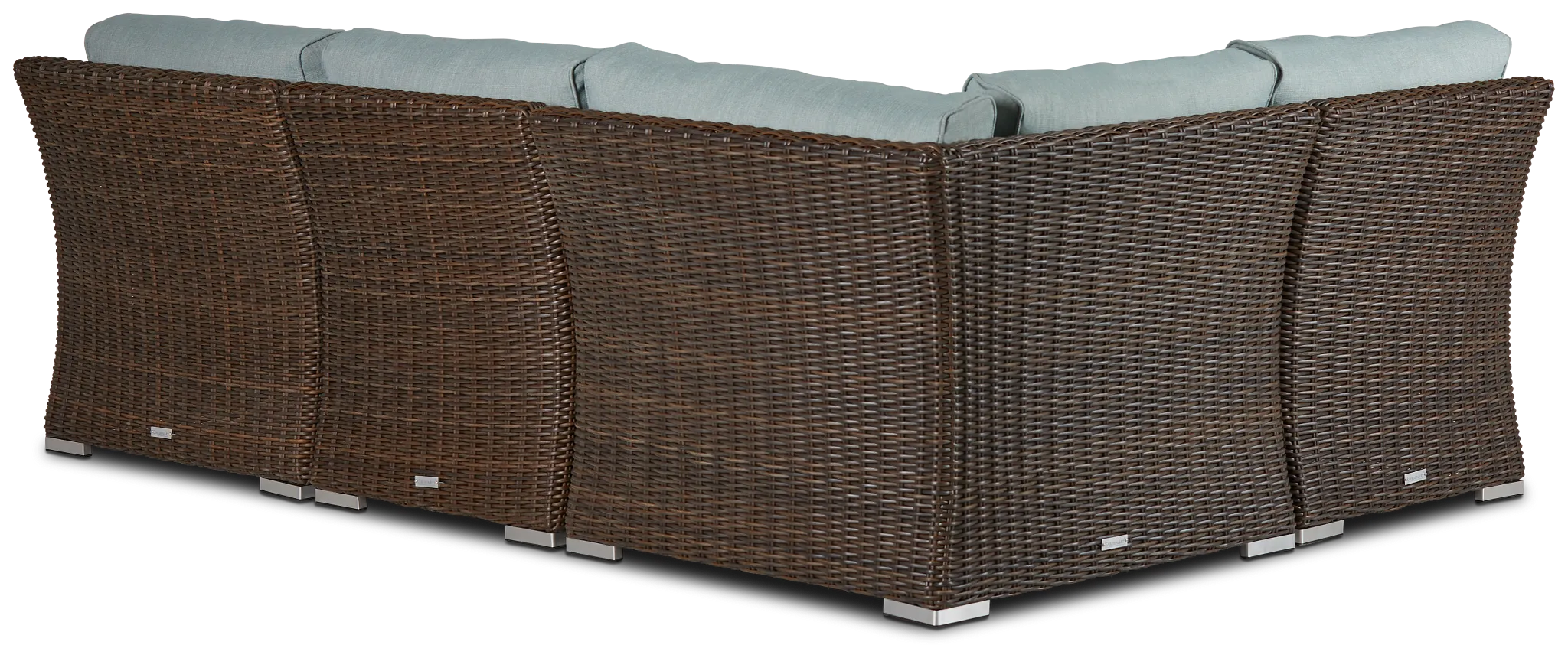 Southport Teal Right 4-piece Modular Sectional