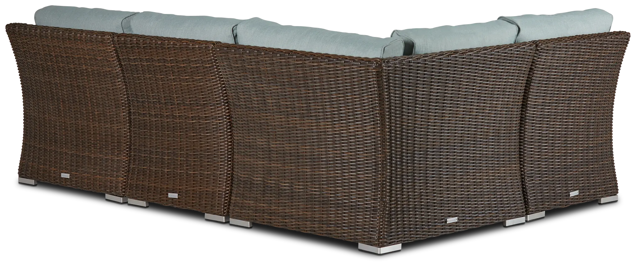 Southport Teal Right 4-piece Modular Sectional Southport Teal Right 4-piece Modular Sectional