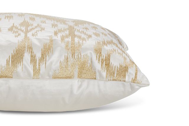 Lindie Ivory 22" Square Accent Pillow (3)