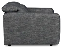 Ryland Dark Gray Fabric Power Reclining Console Sofa