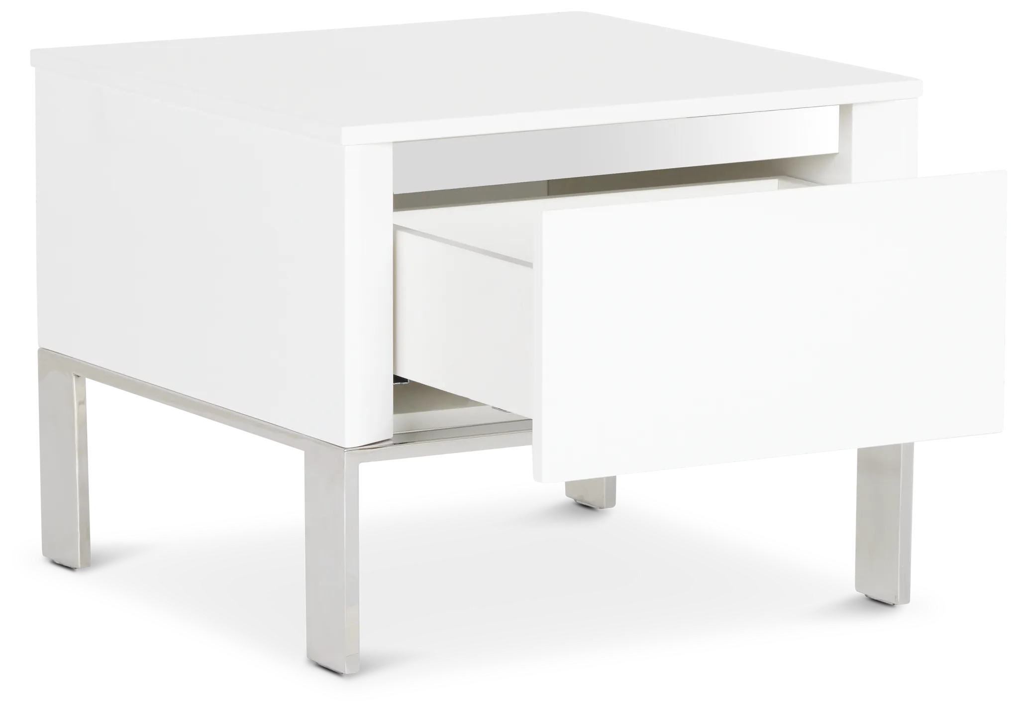 Vancouver White Square End Table
