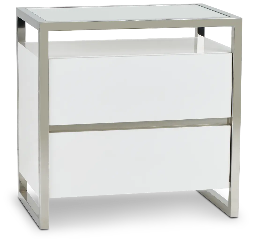 Miami White Nightstand Miami White Nightstand