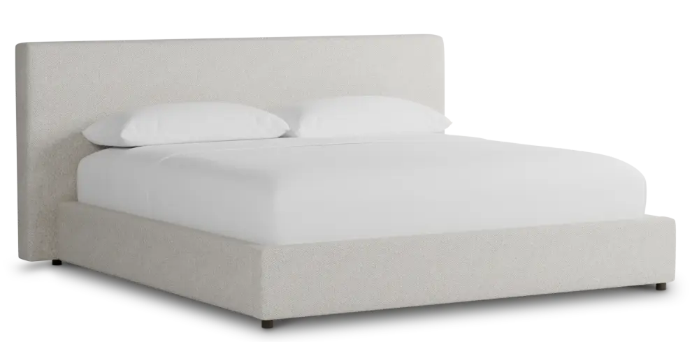 Grayton Gellar Beige 44" Upholstered Platform Bed Grayton Gellar Beige 44" Upholstered Platform Bed