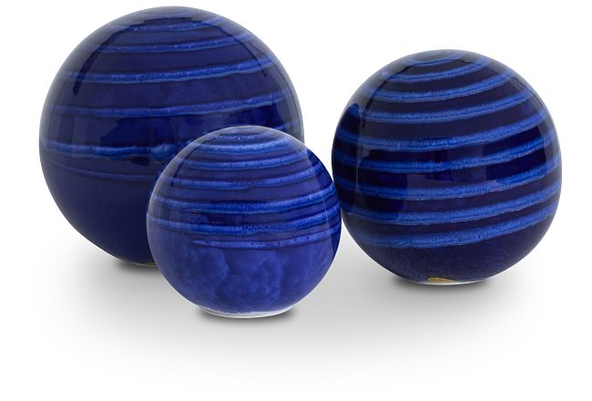 Noel Blue Set Of 3 Balls