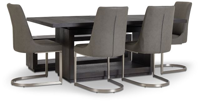 Madden Dark Tone Table, 4 Chairs & Bench