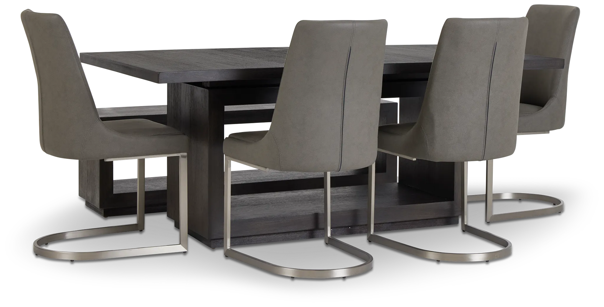 Madden Dark Tone Table, 4 Chairs & Bench