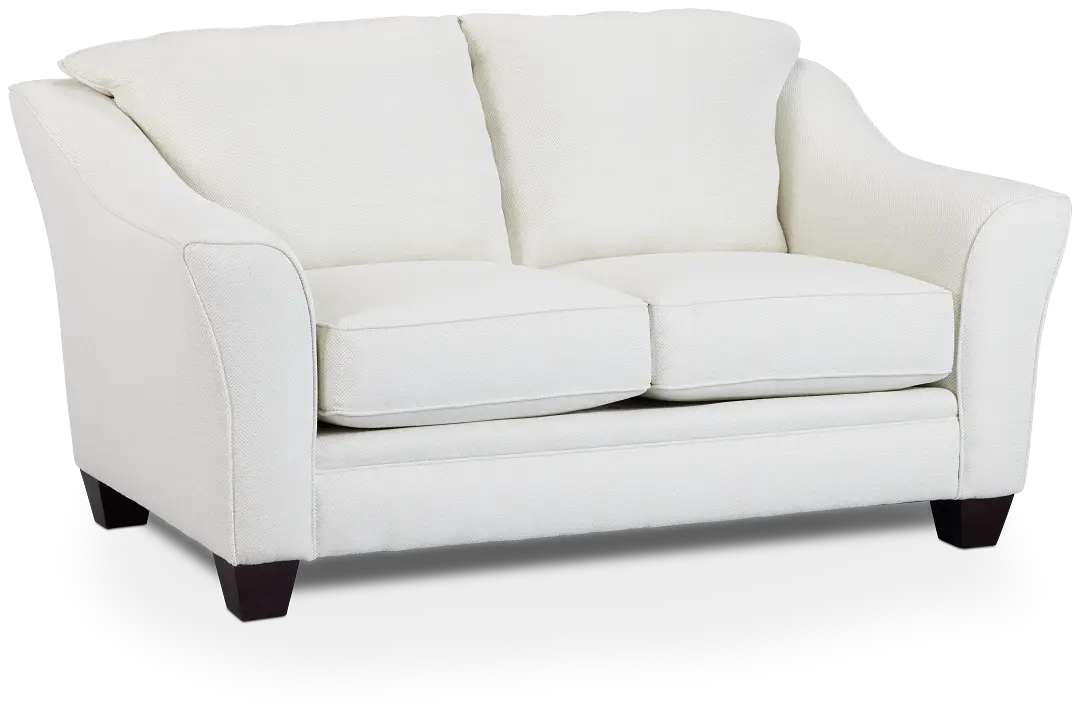 Avery White Fabric Loveseat Avery White Fabric Loveseat
