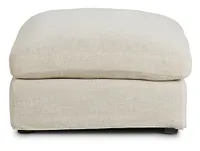 Willow Light Beige Fabric Ottoman