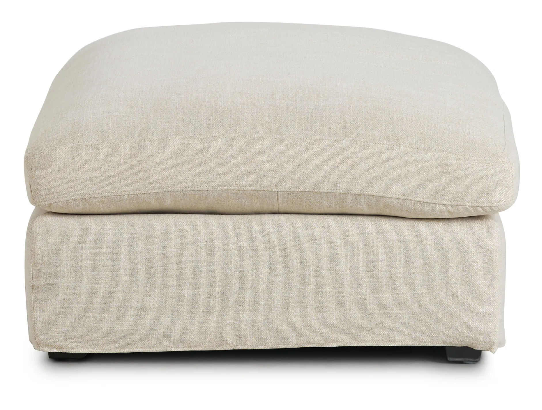 Willow Light Beige Fabric Ottoman