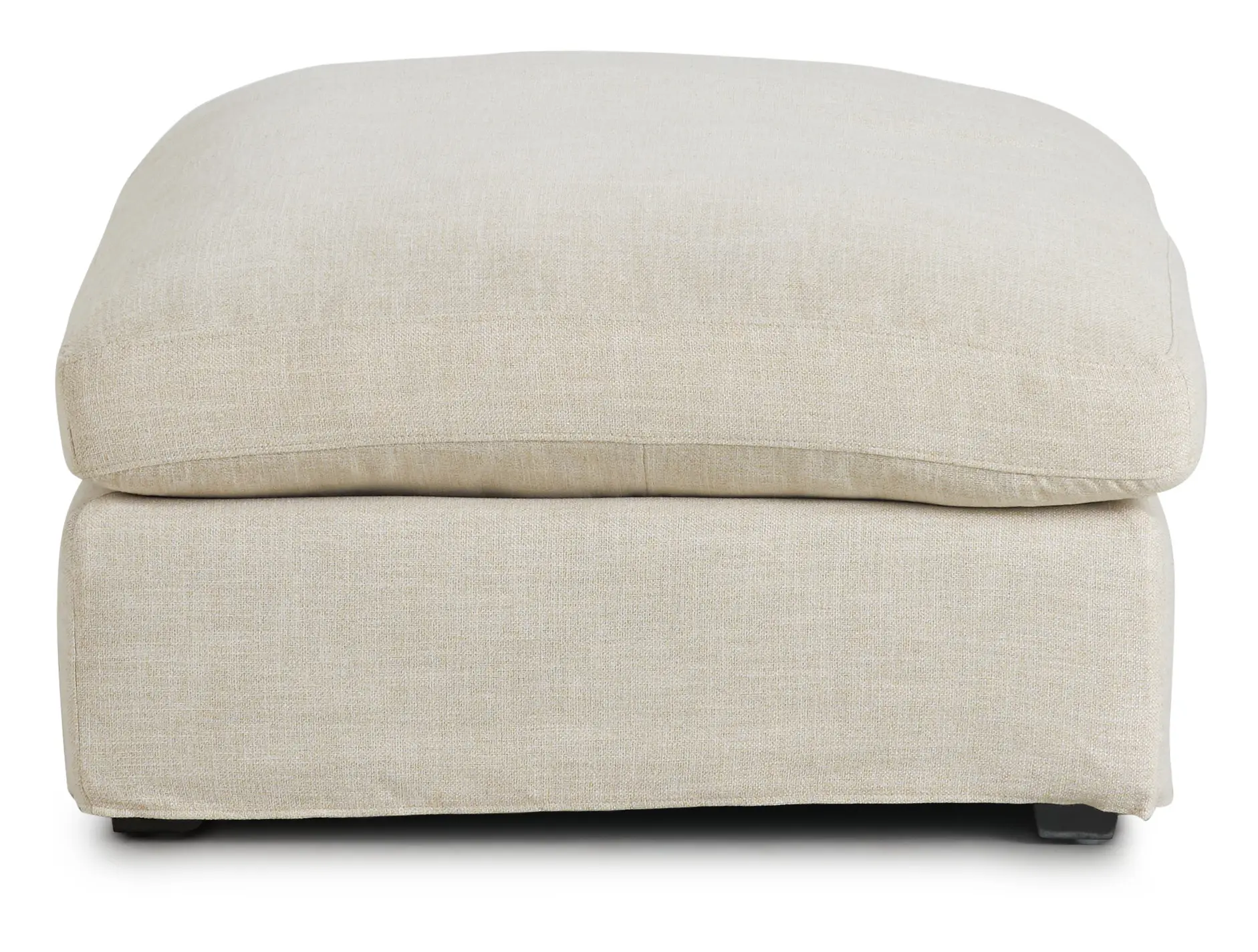 Willow Light Beige Fabric Ottoman Willow Light Beige Fabric Ottoman