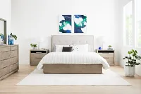Madden Light Tone Wood Platform Storage Bed