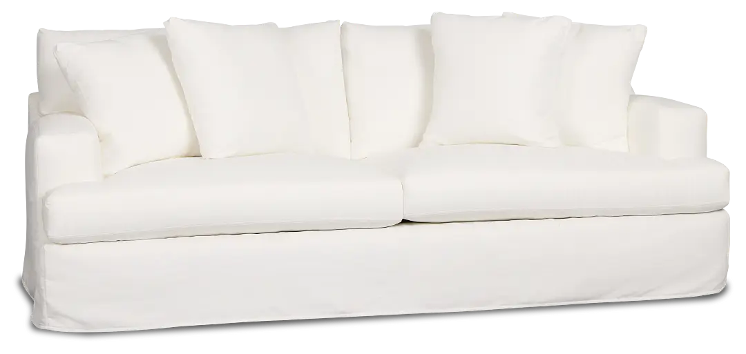 Marren White Fabric Sofa Marren White Fabric Sofa