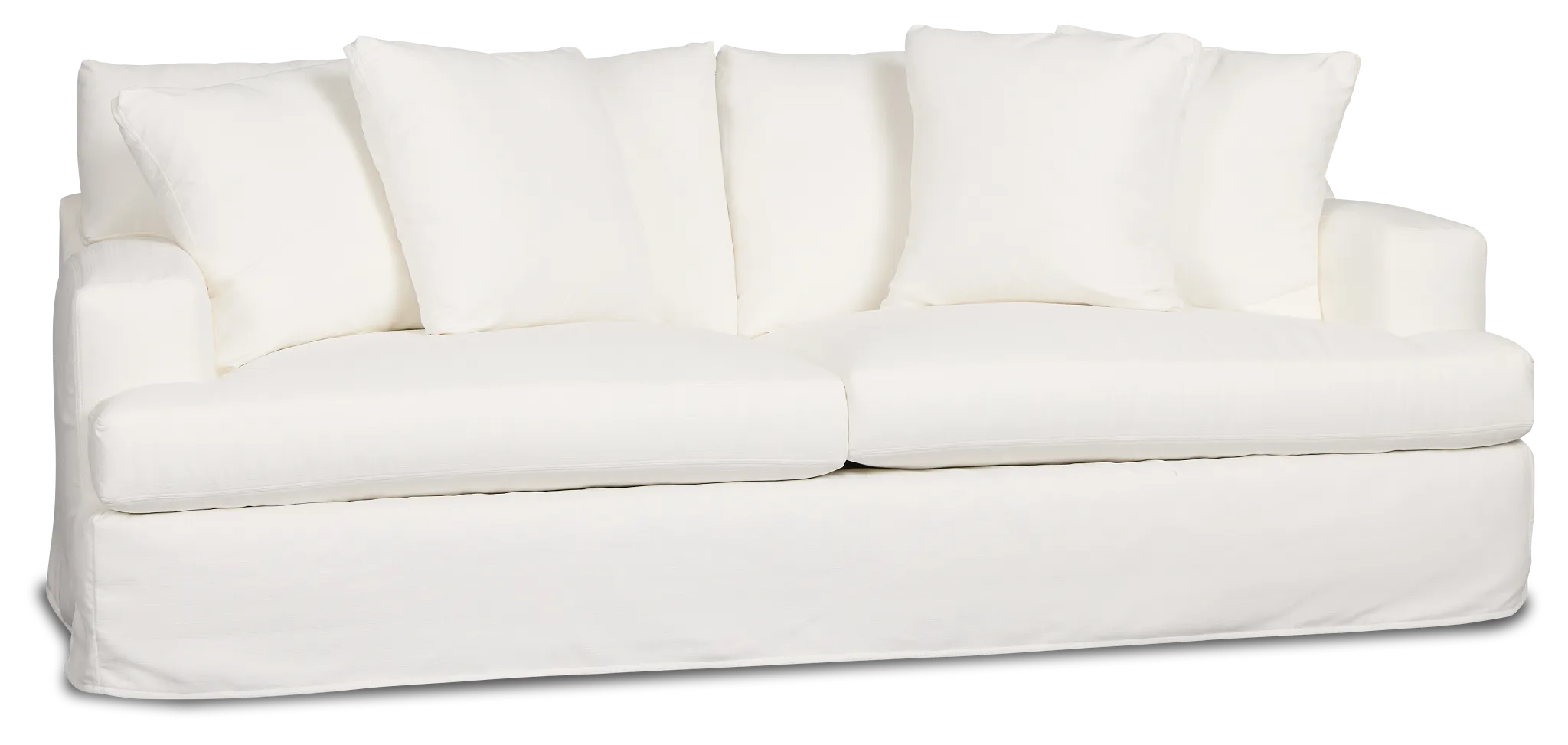 Marren White Fabric Sofa