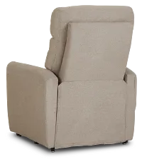 Canton Beige Fabric Power Lift Recliner