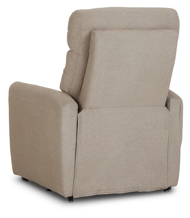 Canton Beige Fabric Power Lift Recliner