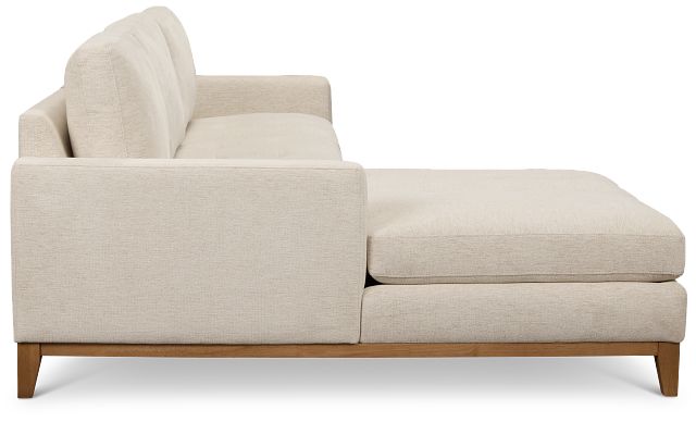 Maisie Light Beige Fabric Left Chaise Sectional