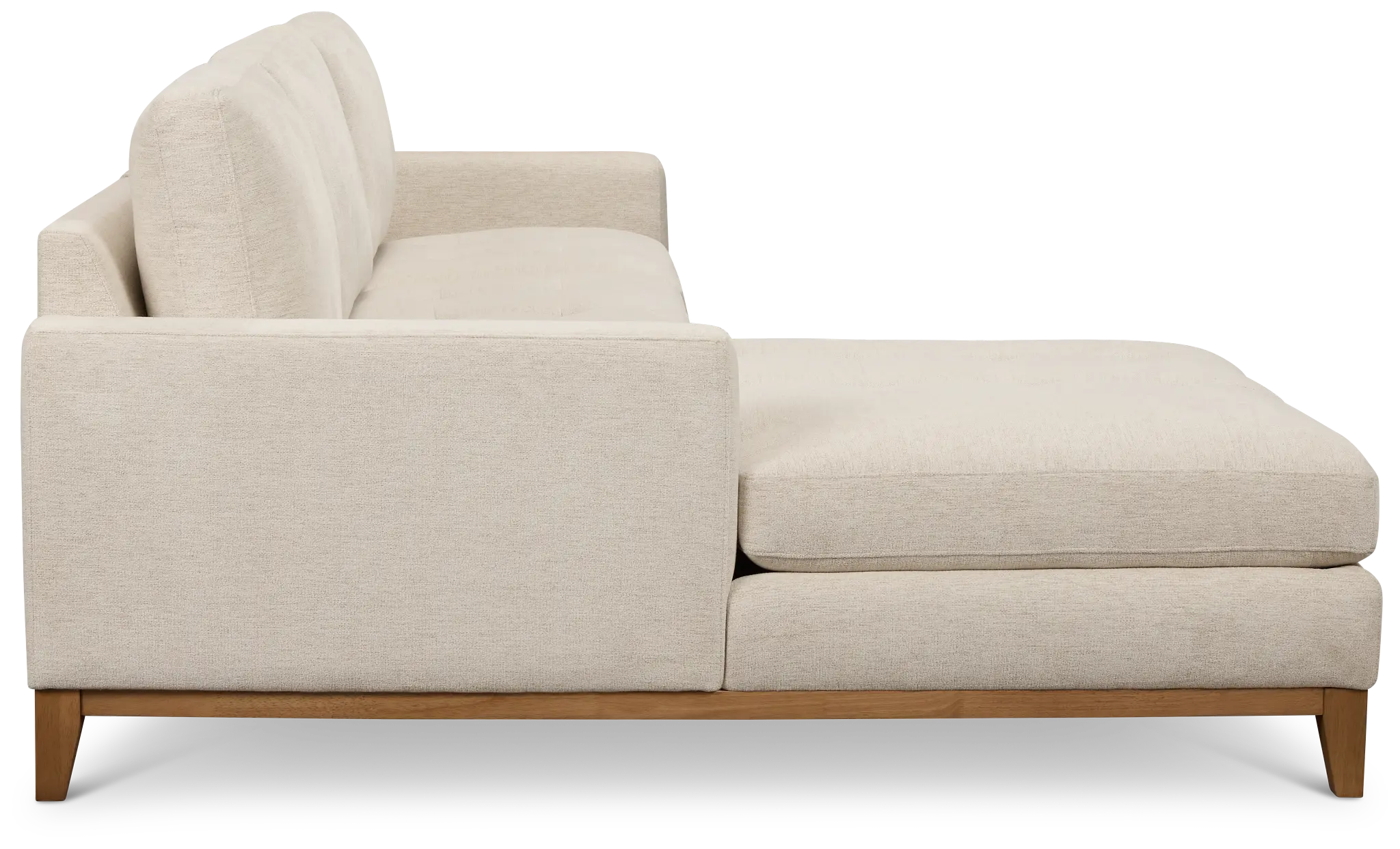 Maisie Light Beige Fabric Left Chaise Sectional Maisie Light Beige Fabric Left Chaise Sectional