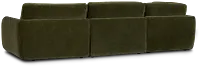 Jules Green Velvet 4-piece Left Facing Bumper Sectional