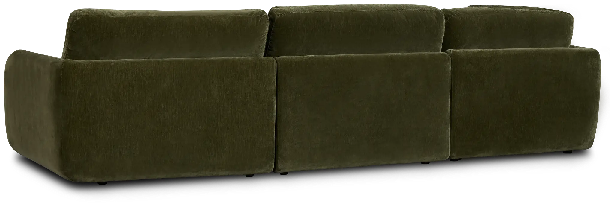Jules Green Velvet 4-piece Left Facing Bumper Sectional Jules Green Velvet 4-piece Left Facing Bumper Sectional
