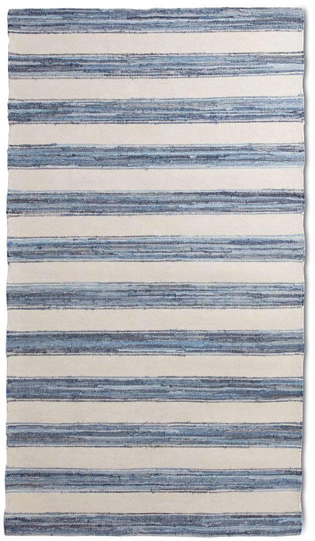 Naica Blue Stripe 5x8 Area Rug