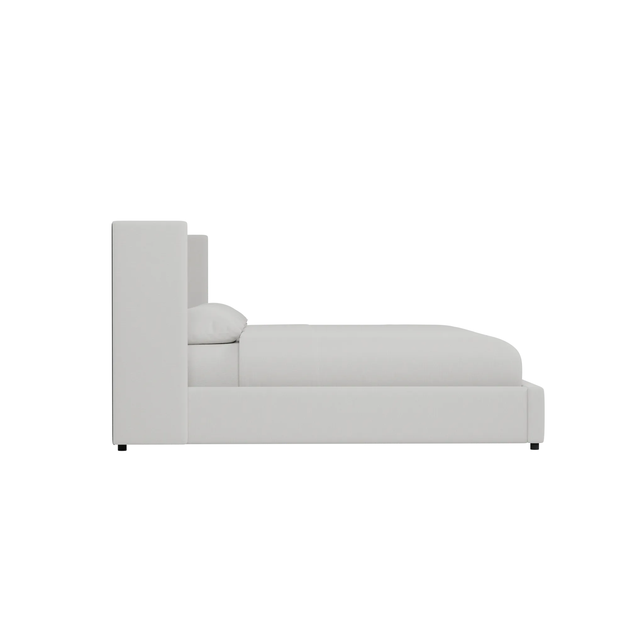 Captiva Delray Pewter 48" Upholstered Shelter Bed
