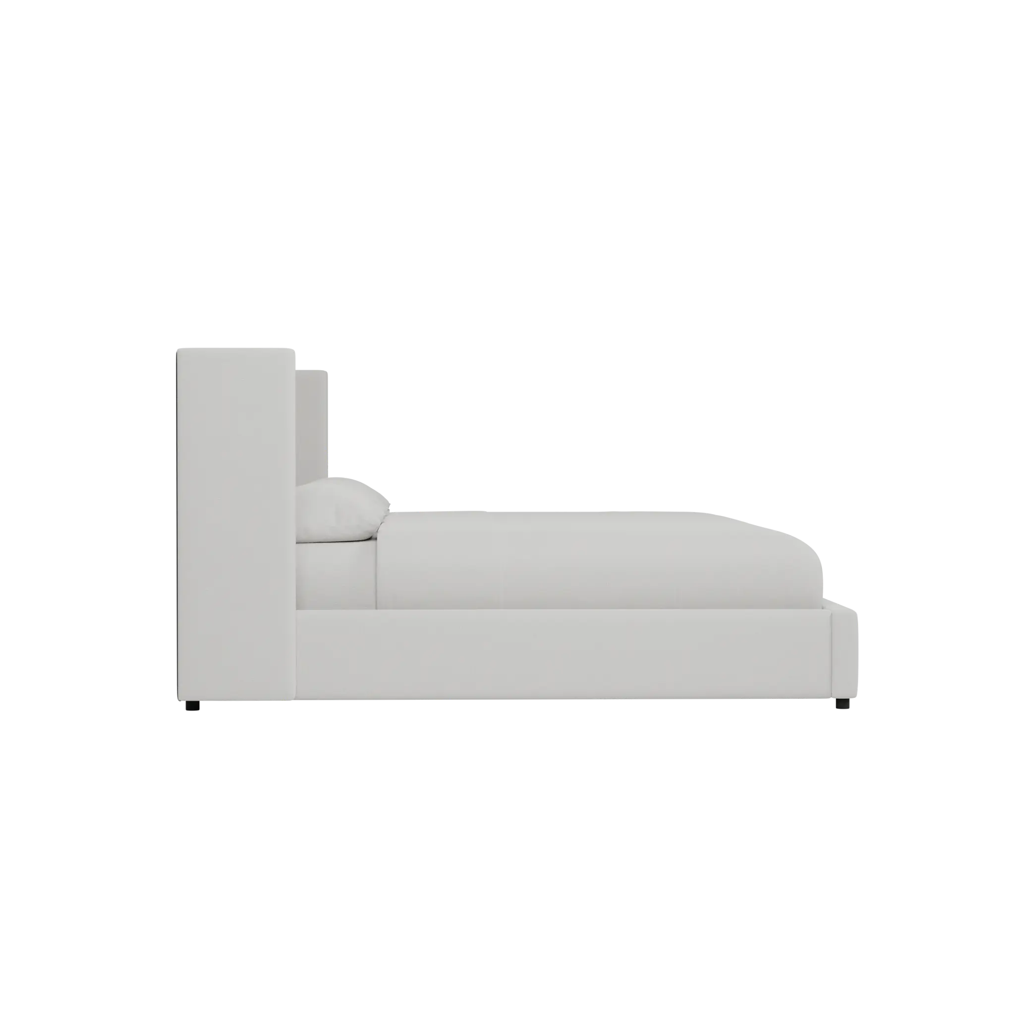Captiva Delray Pewter 48" Upholstered Shelter Bed Captiva Delray Pewter 48" Upholstered Shelter Bed