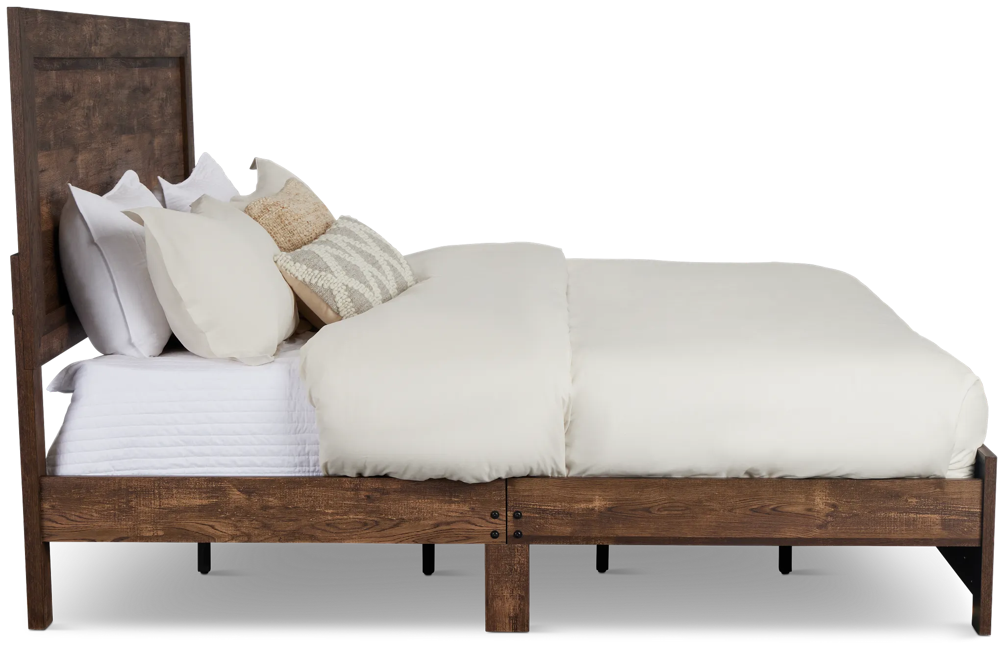 Ollie Dark Tone Panel Bed