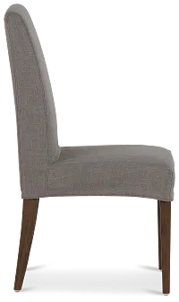 Harbor Dark Gray Short Slipcover Chair With Medium-tone Leg