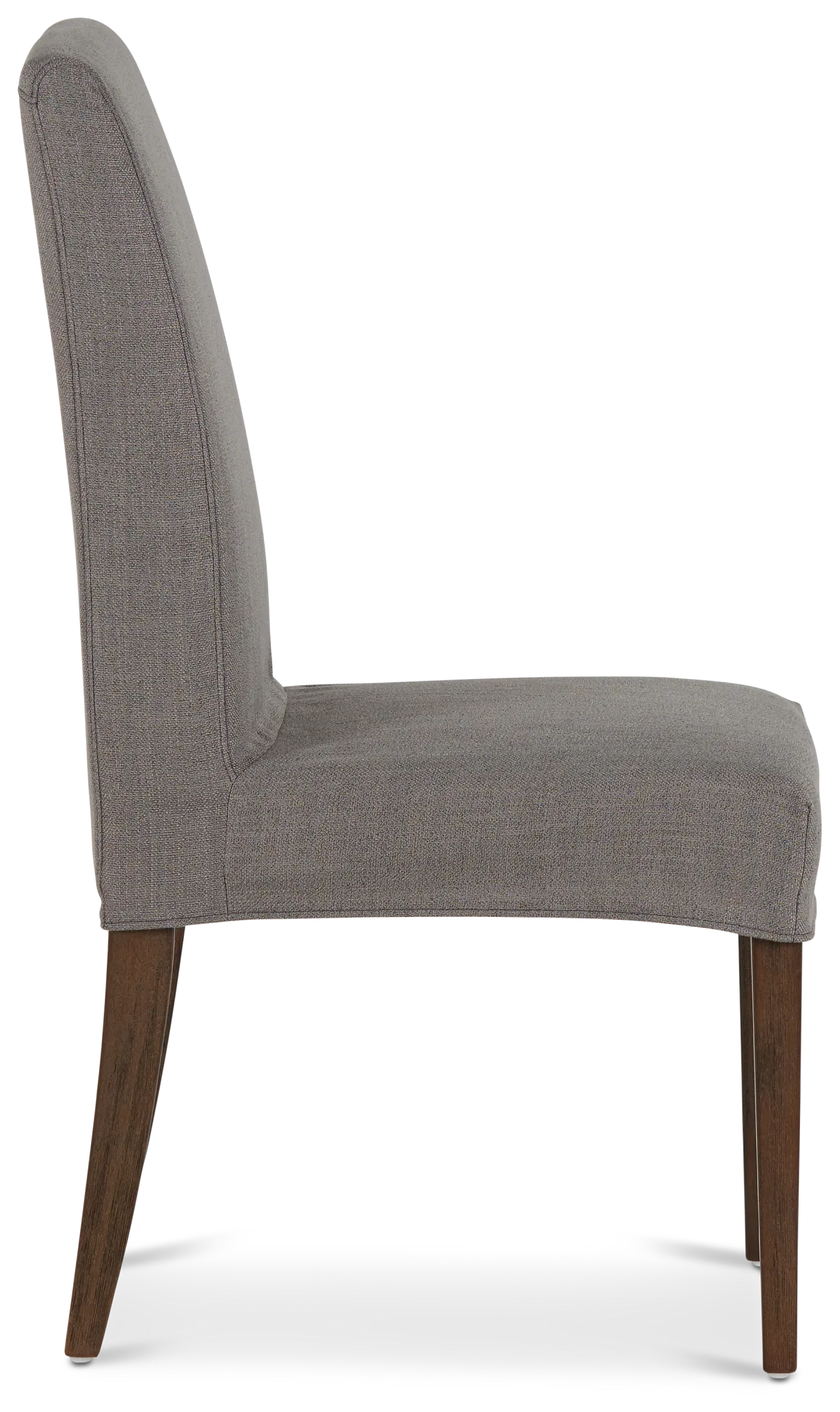 Harbor Dark Gray Short Slipcover Chair With Medium-tone Leg