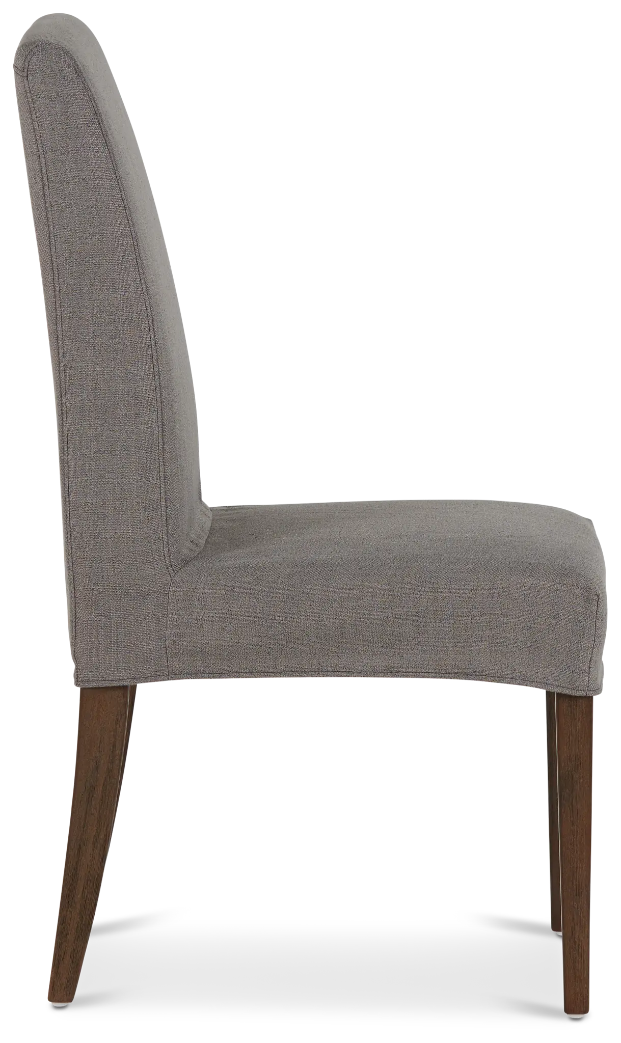 Harbor Dark Gray Short Slipcover Chair With Medium-tone Leg Harbor Dark Gray Short Slipcover Chair With Medium-tone Leg